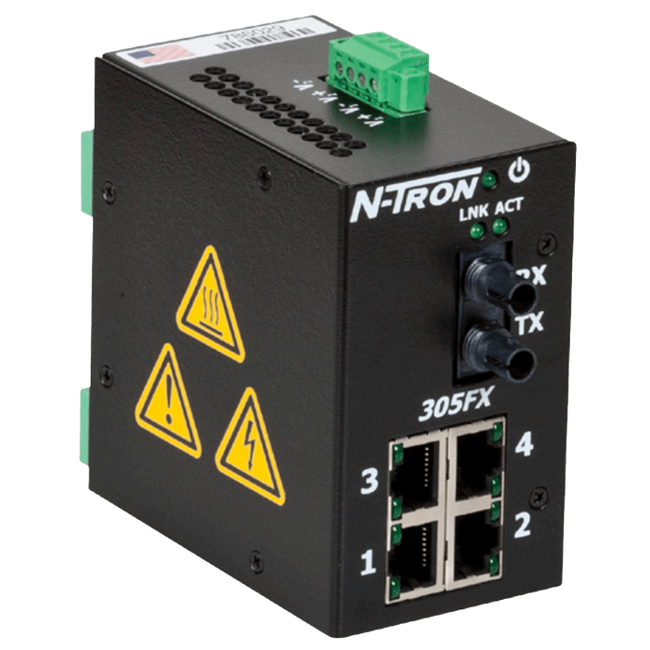 Red Lion Industrial Ethernet Switch, 305FX